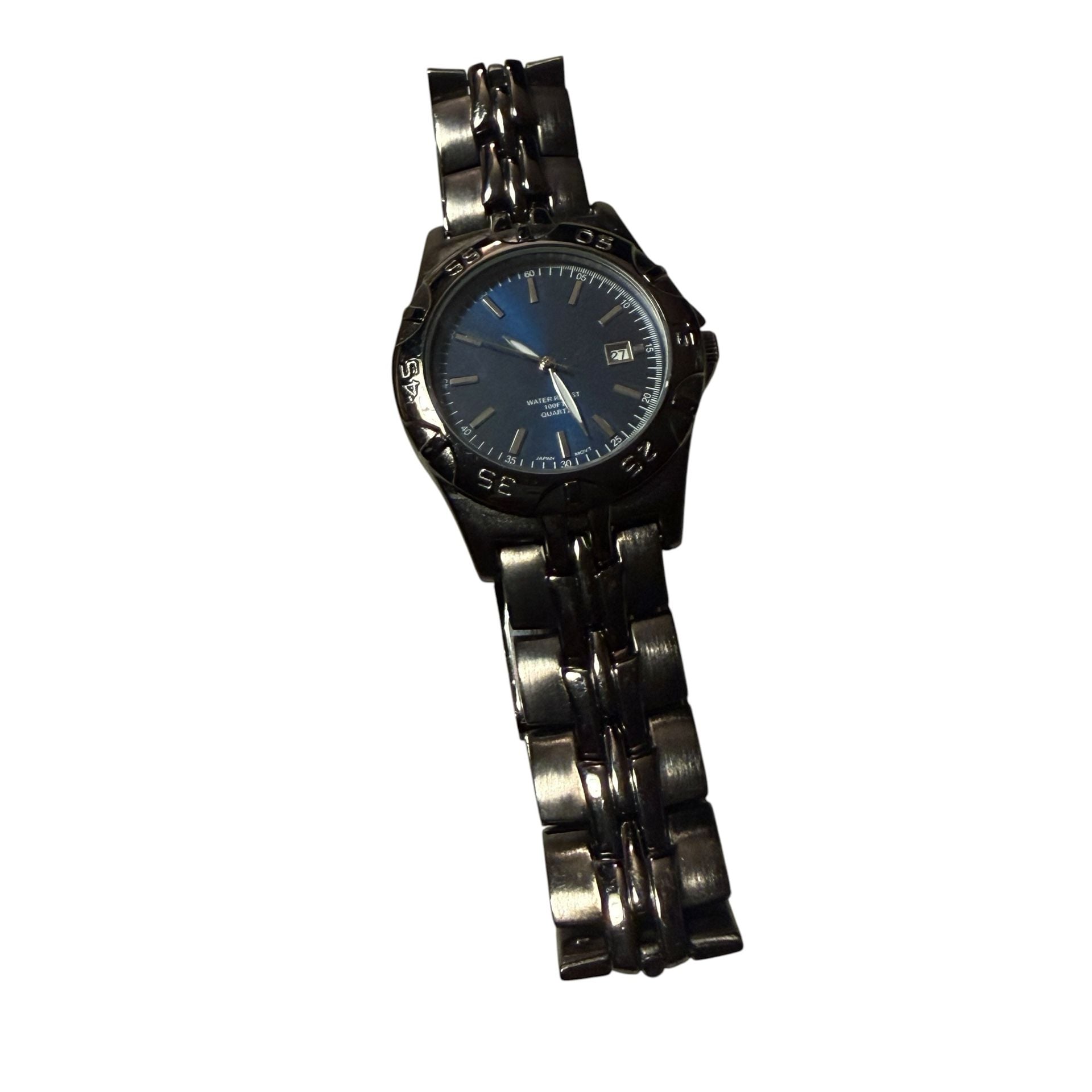 Puritan Quartz Watch PUR60552W Gunmetal Blue Dial Date 3