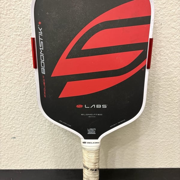 Selkirk LABS Project Boomstik Elongated 16mm Pickleball Paddle Red Black Used