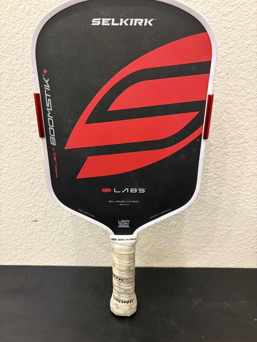 Selkirk LABS Project Boomstik Elongated 16mm Pickleball Paddle Red Black Used 4