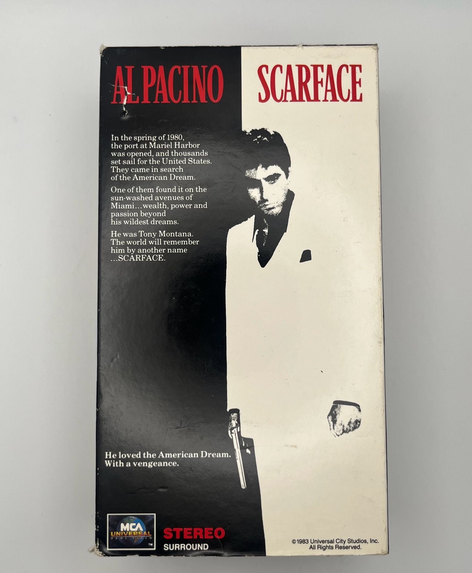 Scarface 1990 2 Tape Set VHS Video Tape Al Pacino MCA Stamped 1