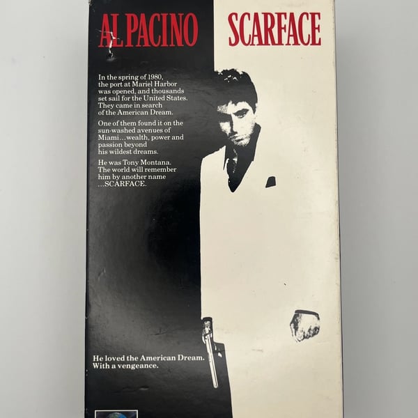 Scarface 1990 2 Tape Set VHS Video Tape Al Pacino MCA Stamped