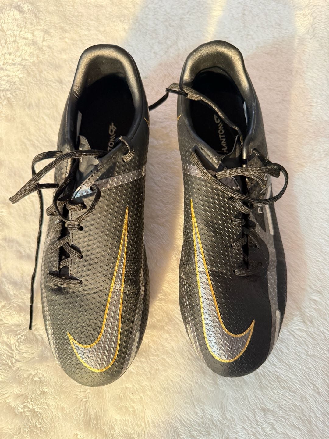 Nike Phantom GT2 Soccer Cleats Black Metallic Gold 2