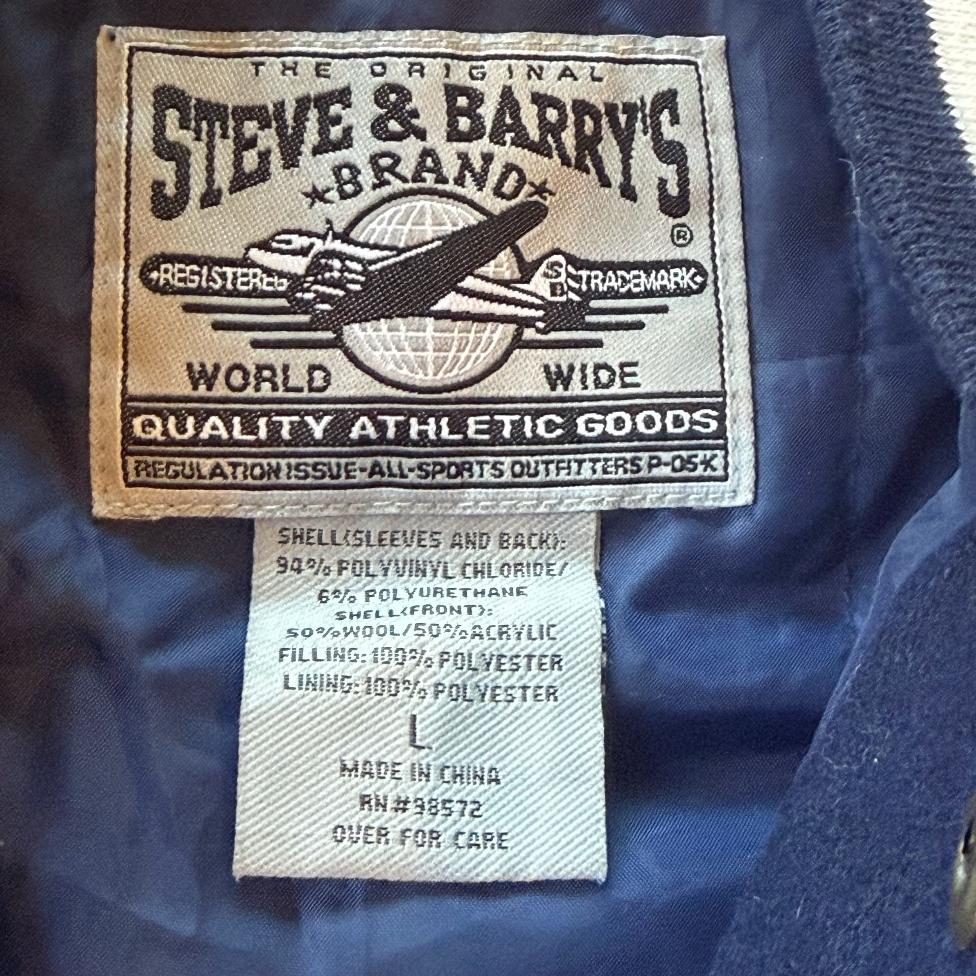 Steve & Barry's Vintage Auburn Tigers Varsity letterman Bomber Jacket Large y2k 5