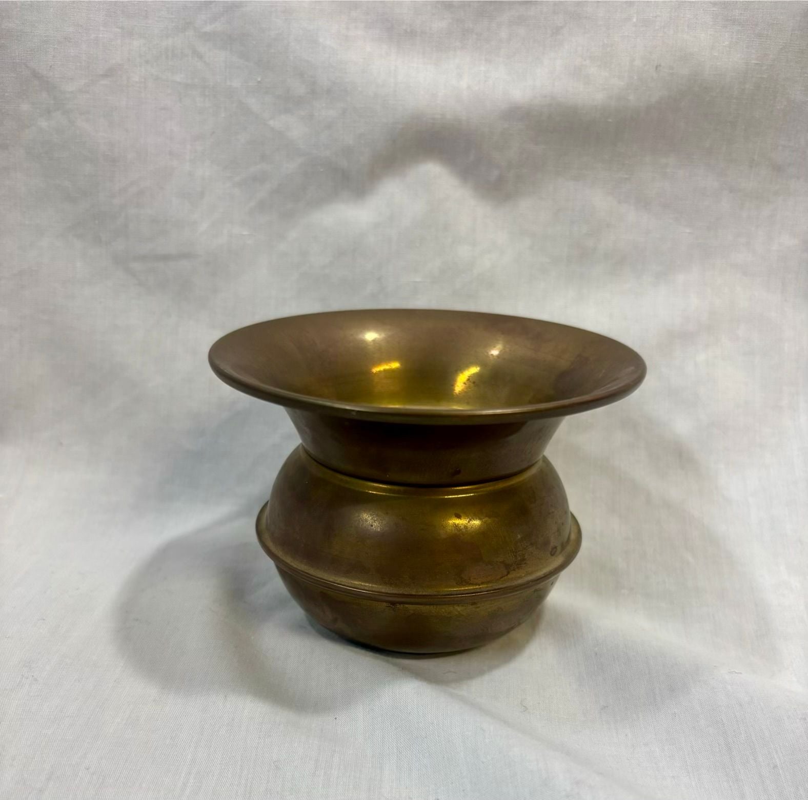 Vintage Brass Spittoon Vessel Made In Taiwan 1