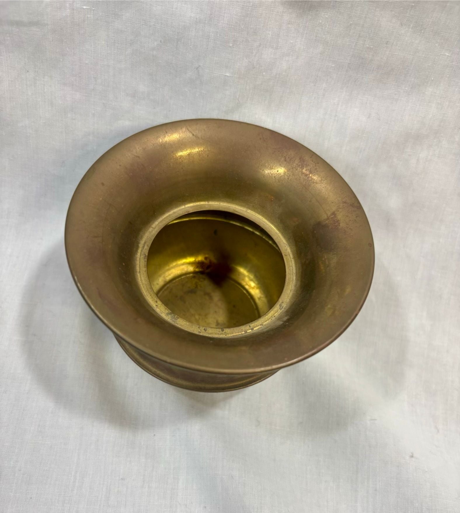 Vintage Brass Spittoon Vessel Made In Taiwan 2