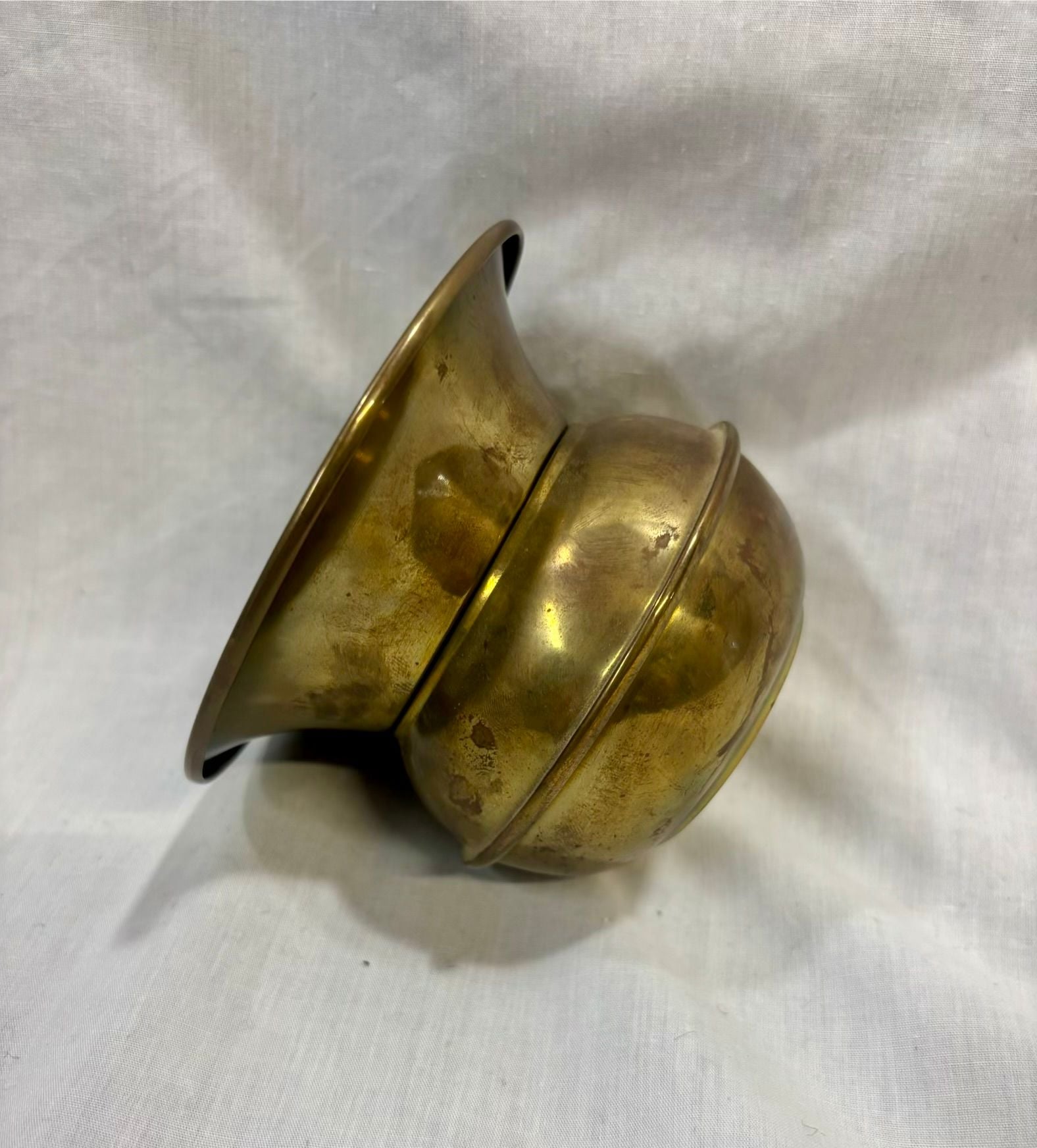 Vintage Brass Spittoon Vessel Made In Taiwan 3