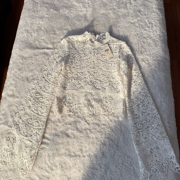 Fashion Nova Nikki Lace Top Size XS White