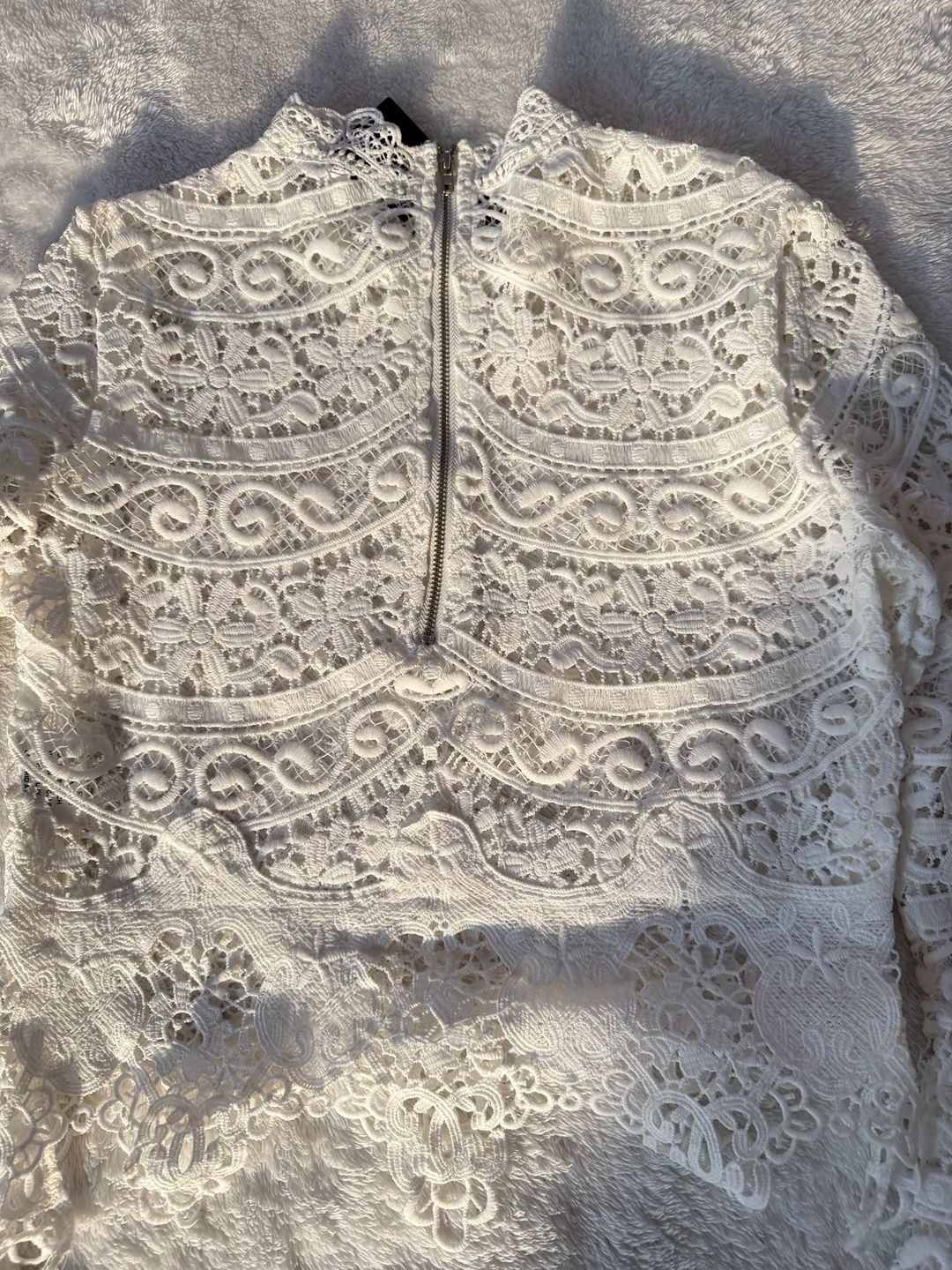 Fashion Nova Nikki Lace Top Size XS White 6