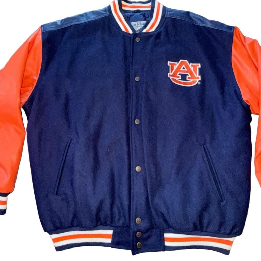 Steve & Barry's Vintage Auburn Tigers Varsity letterman Bomber Jacket Large y2k 6