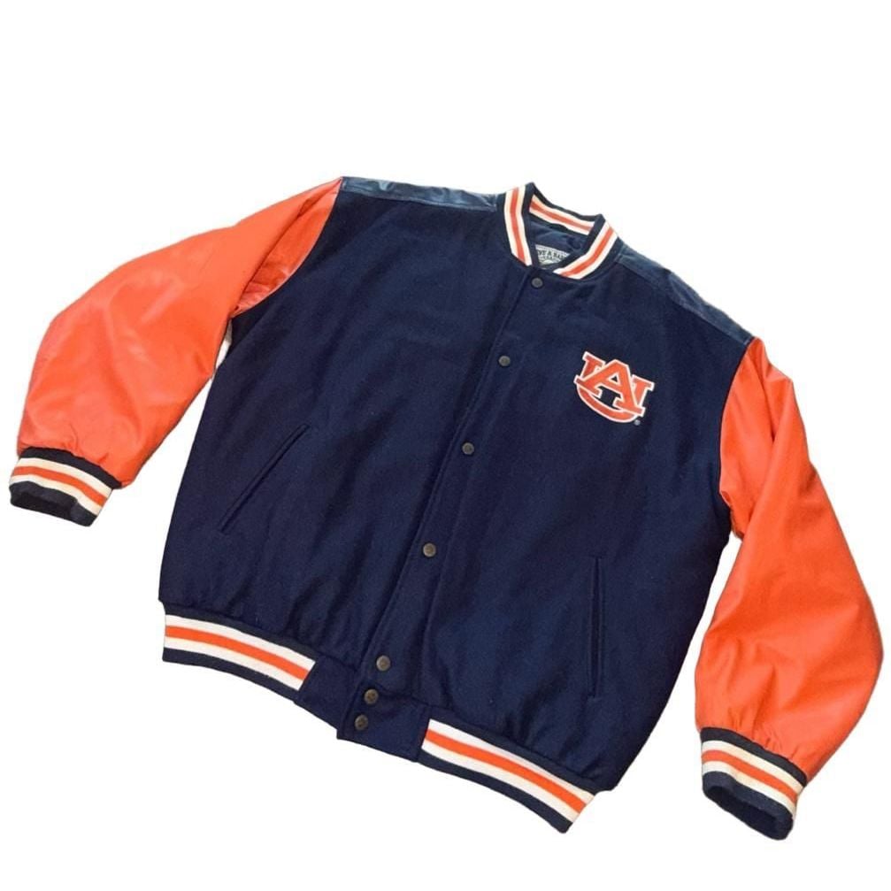 Steve & Barry's Vintage Auburn Tigers Varsity letterman Bomber Jacket Large y2k 9