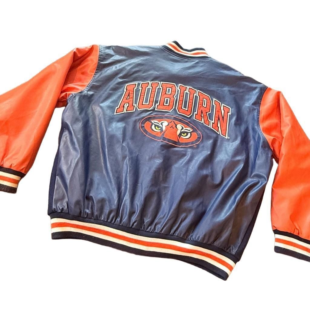 Steve & Barry's Vintage Auburn Tigers Varsity letterman Bomber Jacket Large y2k 10