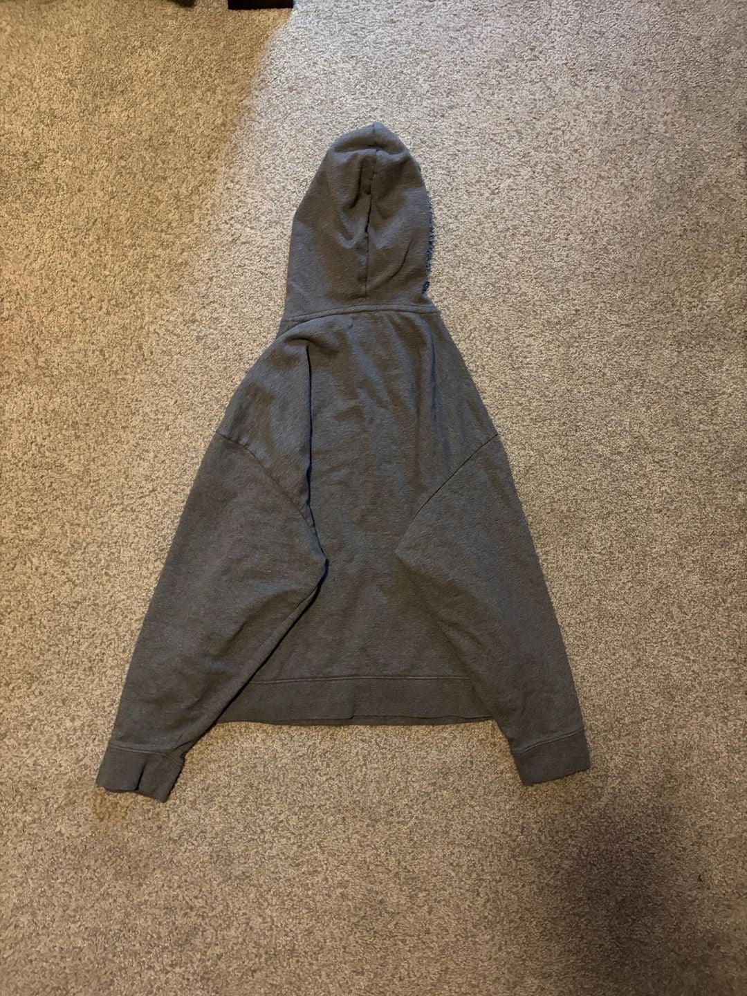 Calvin Klein Standard Logo Terry Hoodie Size L Grey Relaxed Fit 4