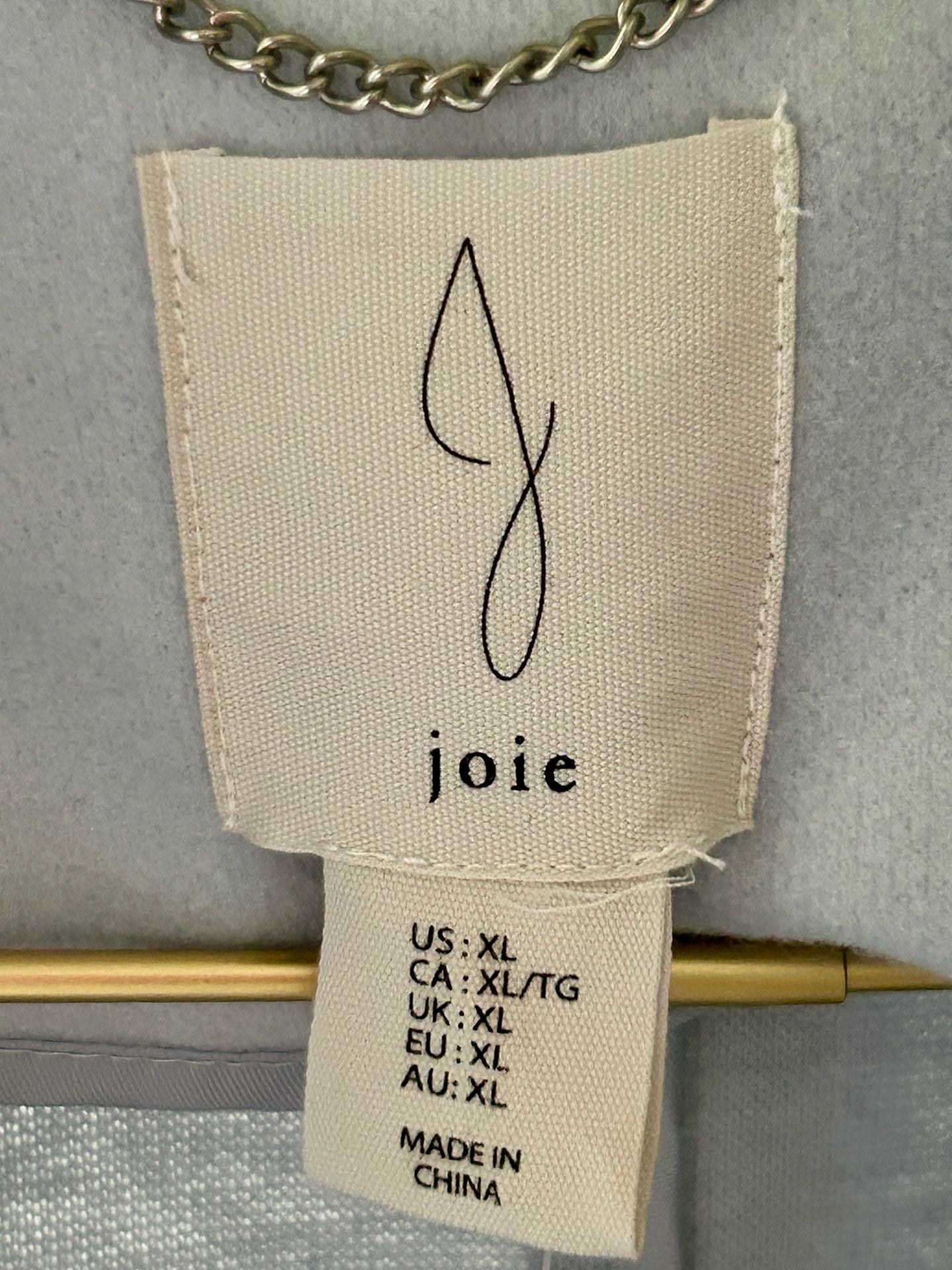 Joie Jacket Size XL Light Blue Polyester Rayon Button Up Coat 4