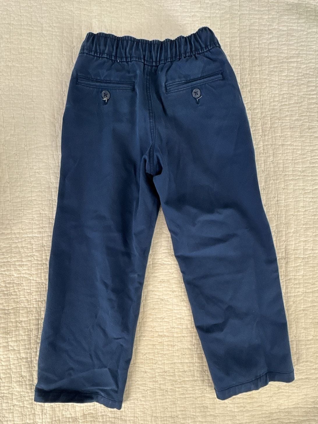 Gap Kids Pull-On Chino Pants Size (6-7) Navy Blue 3