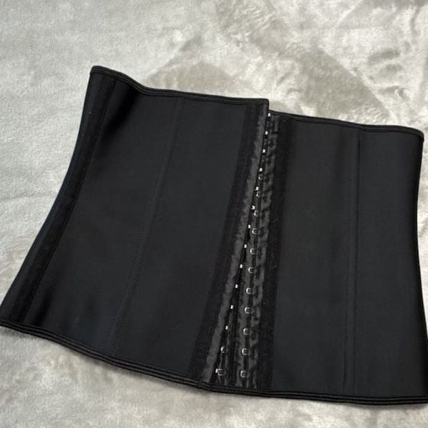 Shaperx Waist Trainer Size L Black Steel Bone Corset Shapewear