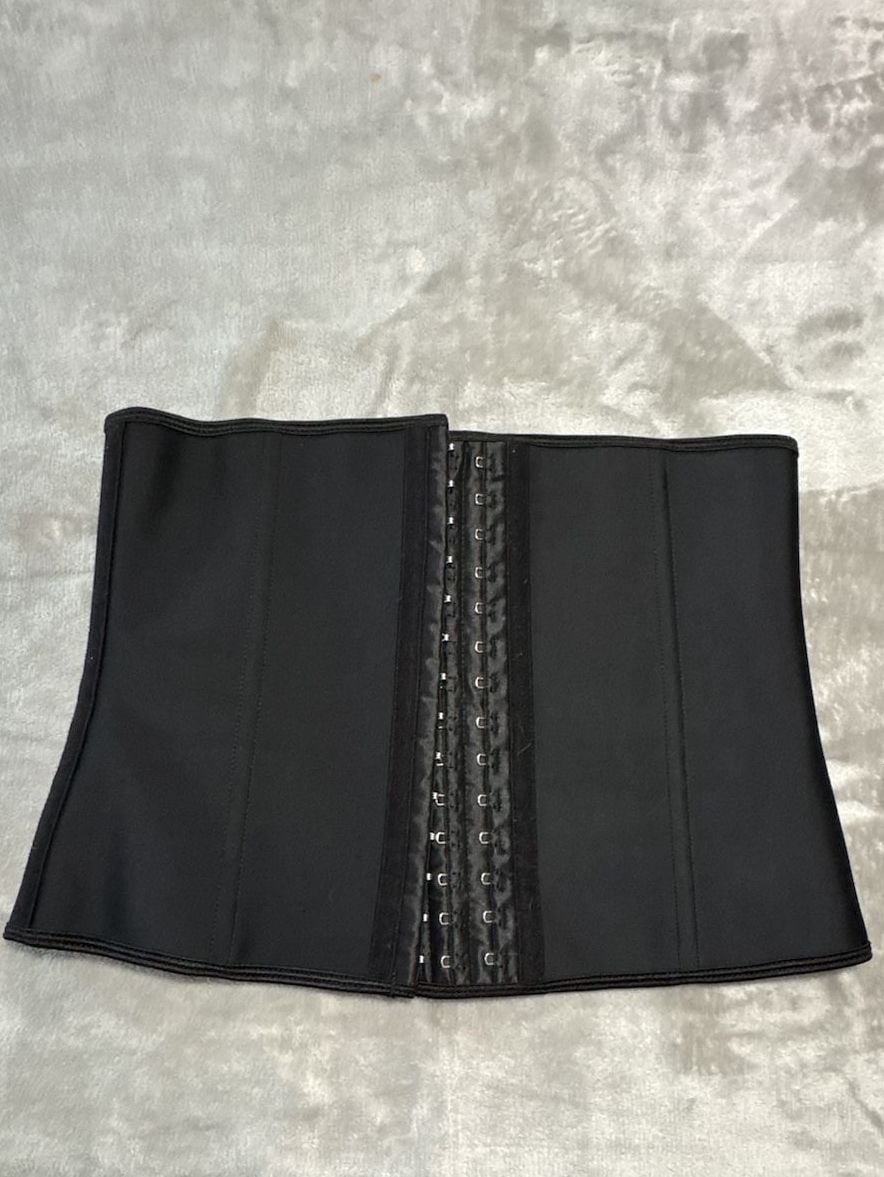 Shaperx Waist Trainer Size L Black Steel Bone Corset Shapewear 9