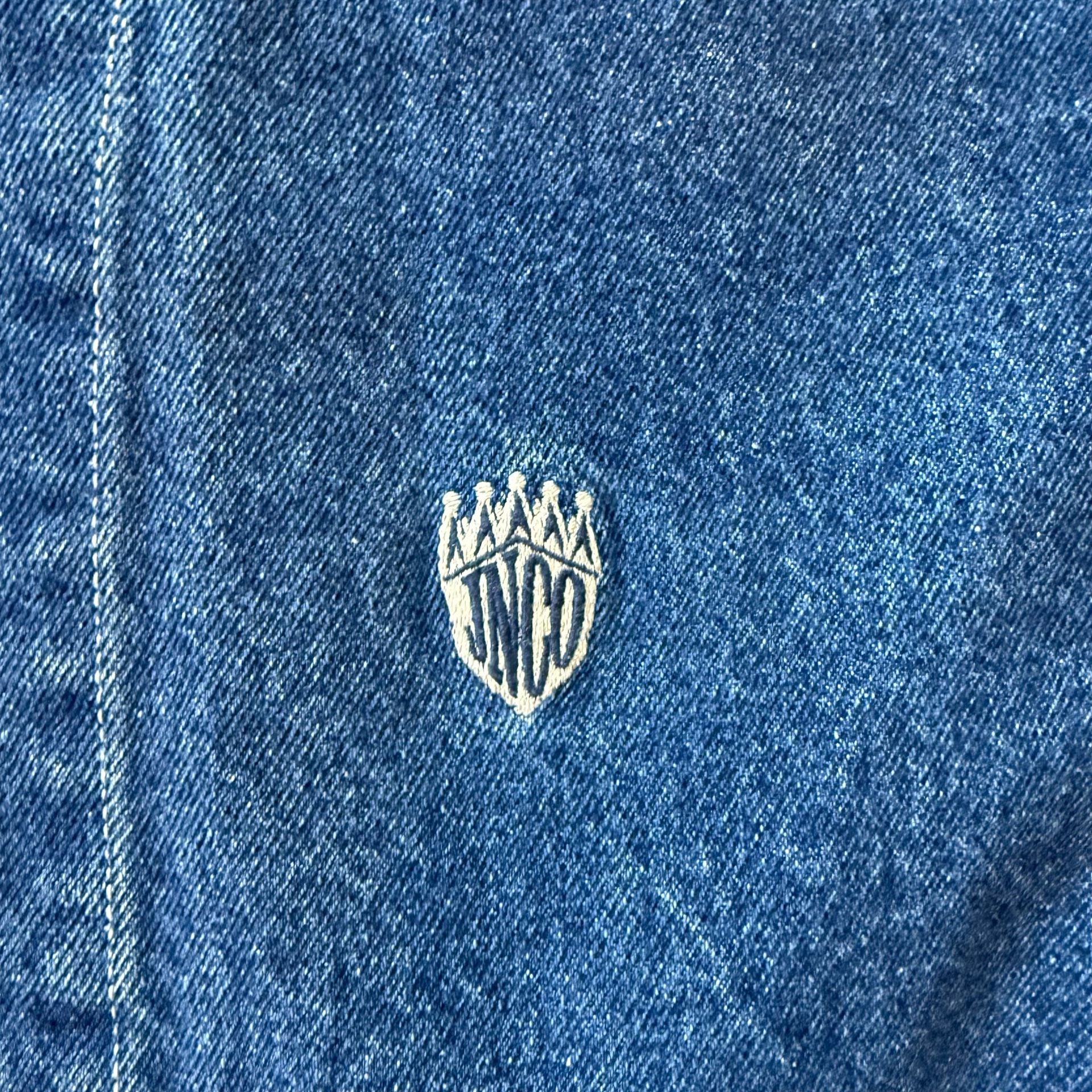 JNCO Vintage Workwear Denim Jacket XL Zip Up y2k 90s USA Made Skater Streetwear 6