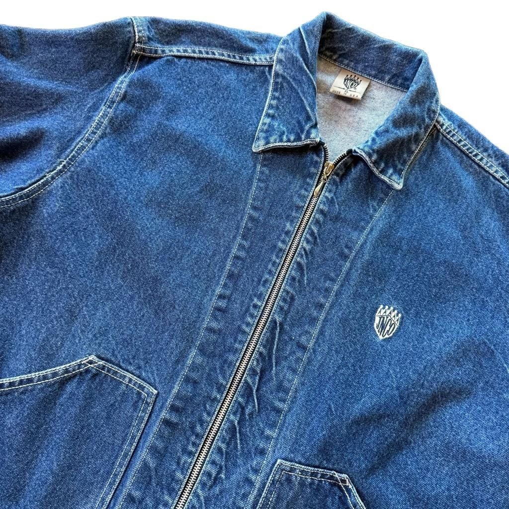 JNCO Vintage Workwear Denim Jacket XL Zip Up y2k 90s USA Made Skater Streetwear 4