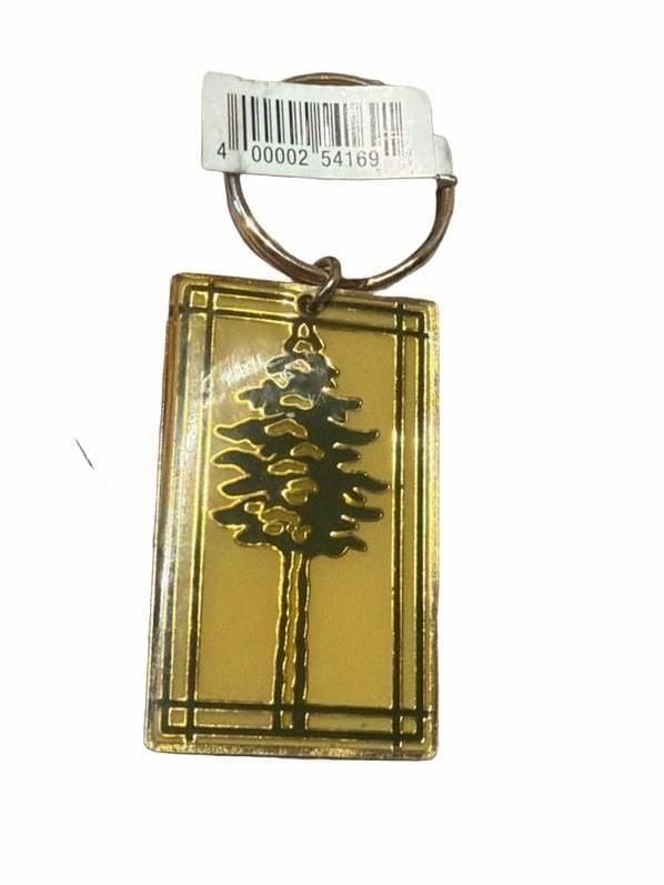 Disney Grand Californian Hotel Tree Keychain Gold Enamel 1