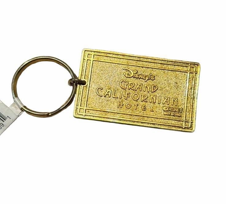 Disney Grand Californian Hotel Tree Keychain Gold Enamel 2