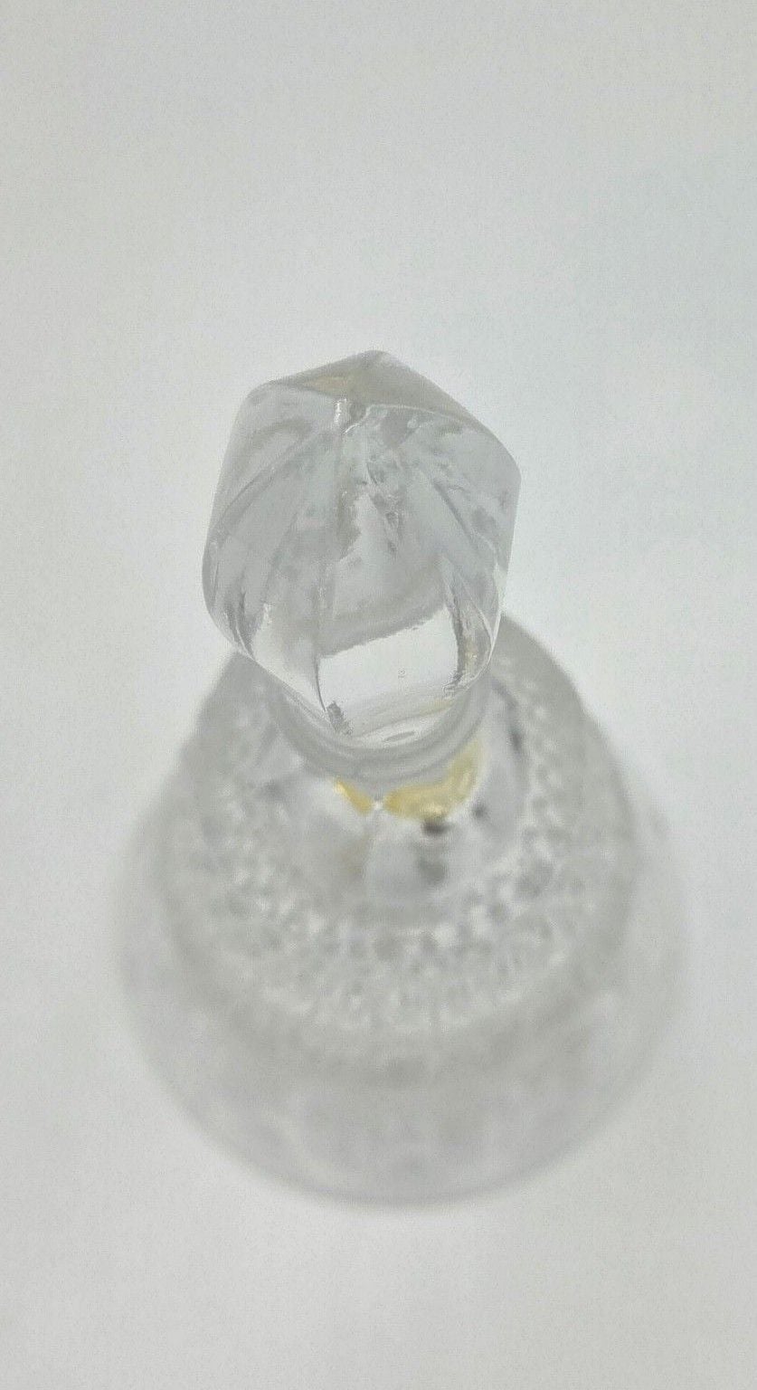 Vintage 24% Lead Crystal Clear Etched Bell West Germany 6.5in 4