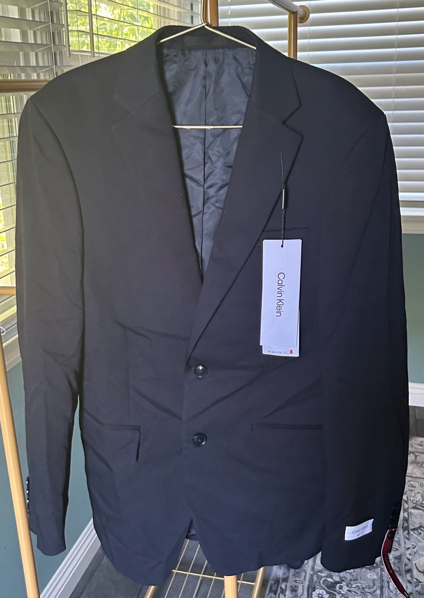 Calvin Klein Madison Suit Jacket Size 38REG Navy X Slim Fit 1