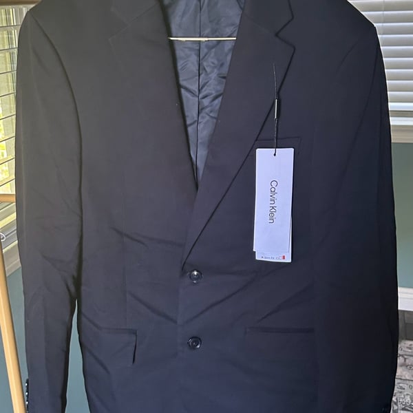 Calvin Klein Madison Suit Jacket Size 38REG Navy X Slim Fit