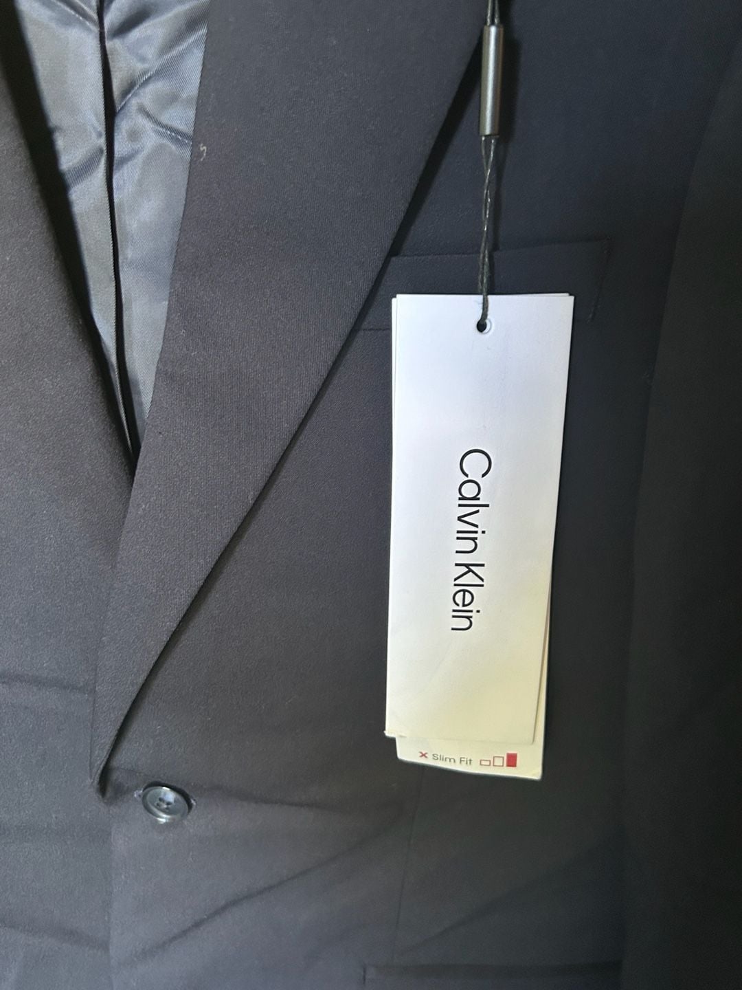 Calvin Klein Madison Suit Jacket Size 38REG Navy X Slim Fit 2