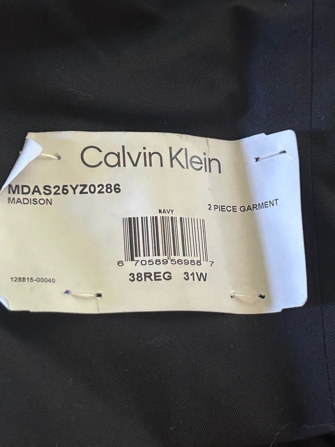 Calvin Klein Madison Suit Jacket Size 38REG Navy X Slim Fit 4