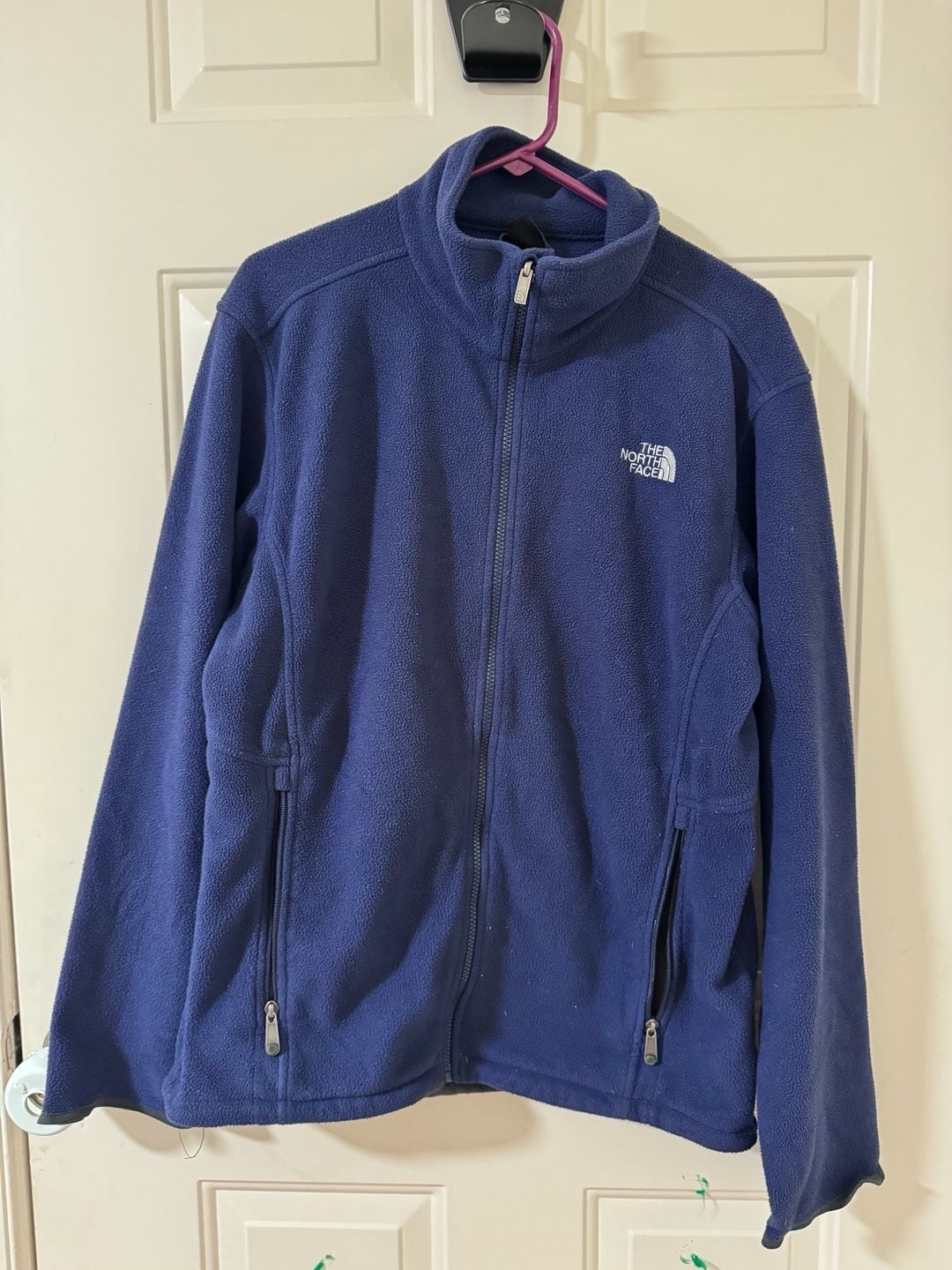 The North Face Fleece Jacket Size L Blue Full Zip Polartec 2