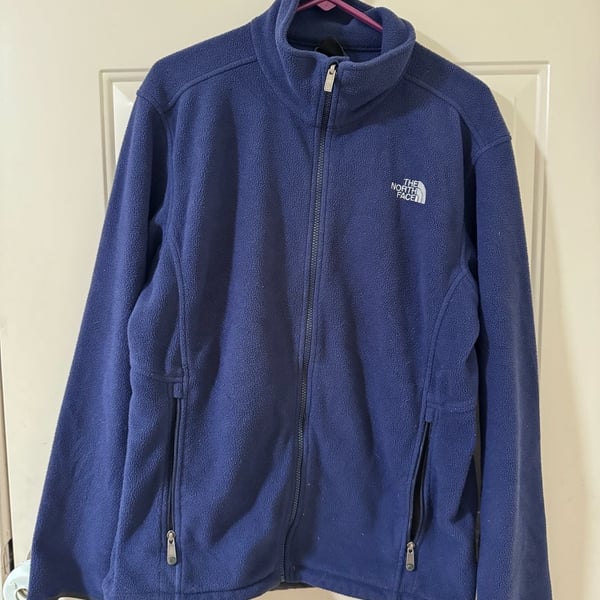 The North Face Fleece Jacket Size L Blue Full Zip Polartec