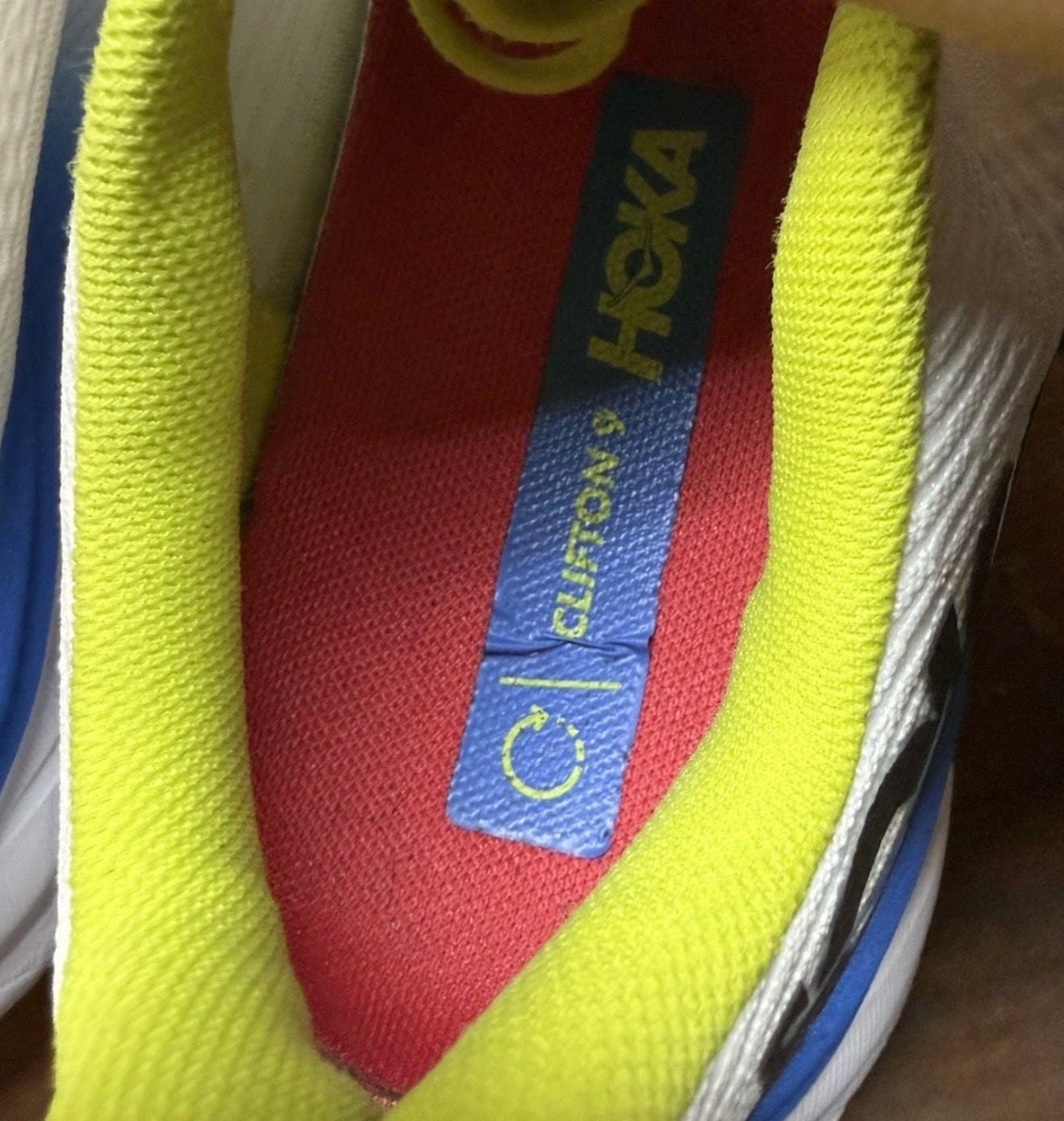 HOKA Clifton 9 Youth Size 4.5MD White Virtual Blue 12