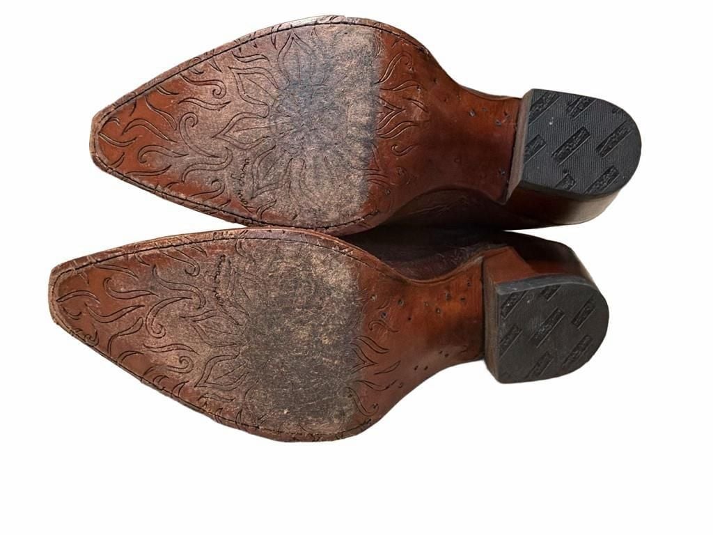 Tony Lama VF-6015 Cowboy Boots Size 8 B Brown Leather 7