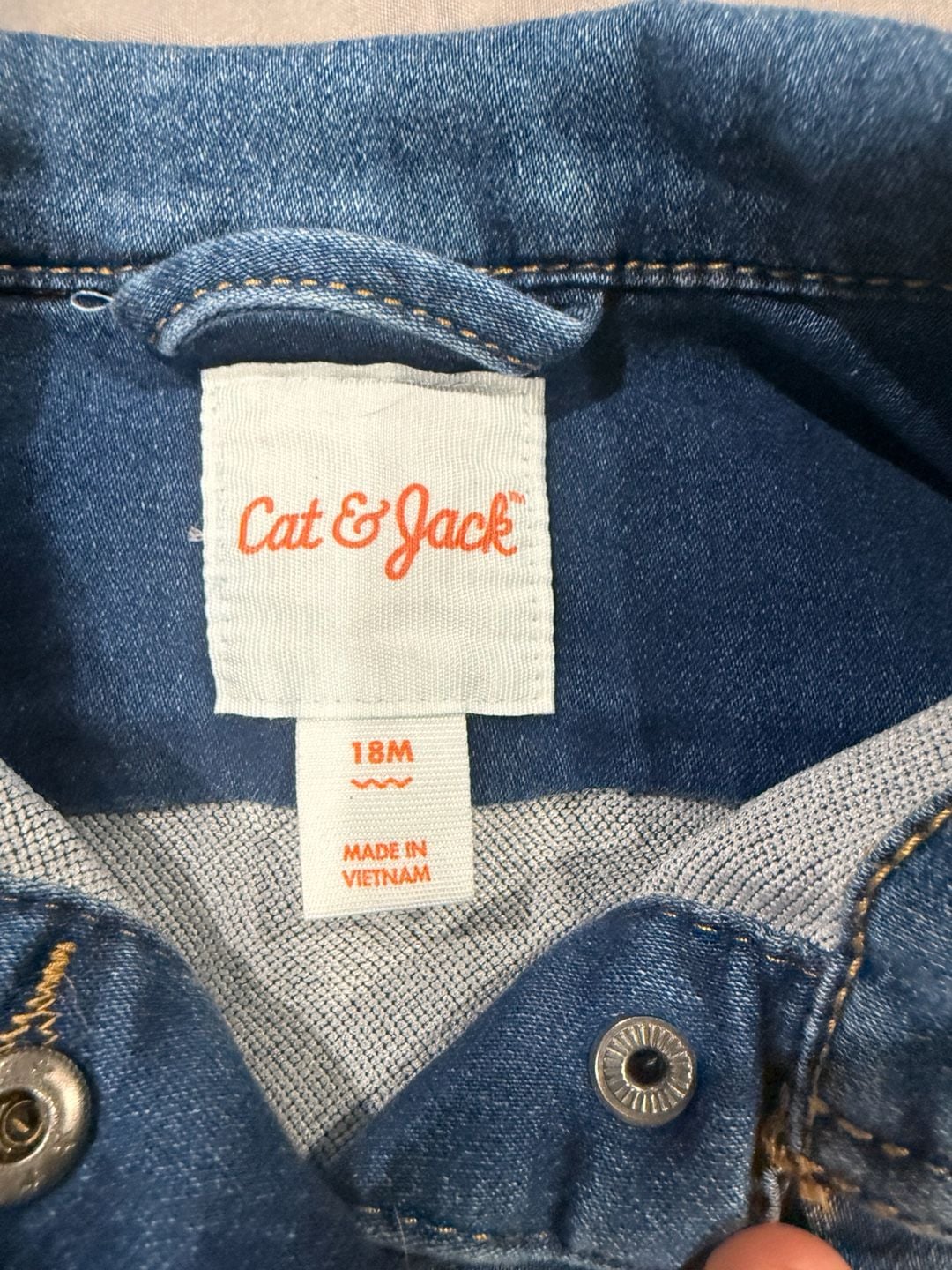 Cat & Jack Denim Jean Jacket Size 18M 3