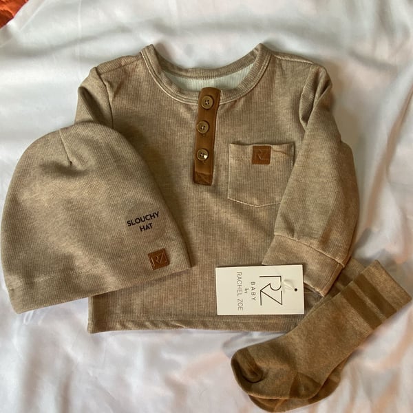 Baby Boy RZ by Rachel Zoe Henley Shirt Size 12M Set