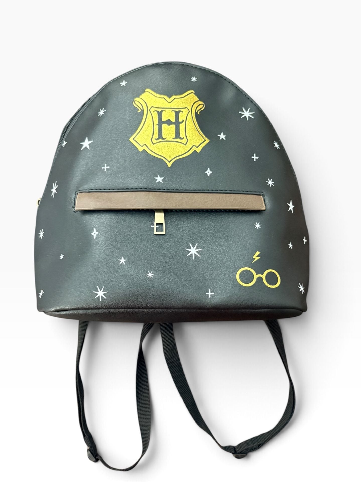 Bioworld Harry Potter Hogwarts Mini Backpack Black Faux Leather 8