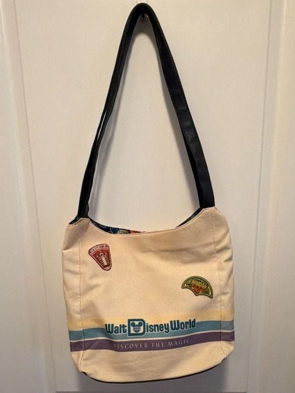Disney Walt Disney World Parks Discover The Magic Canvas Tote Bag Patches 4