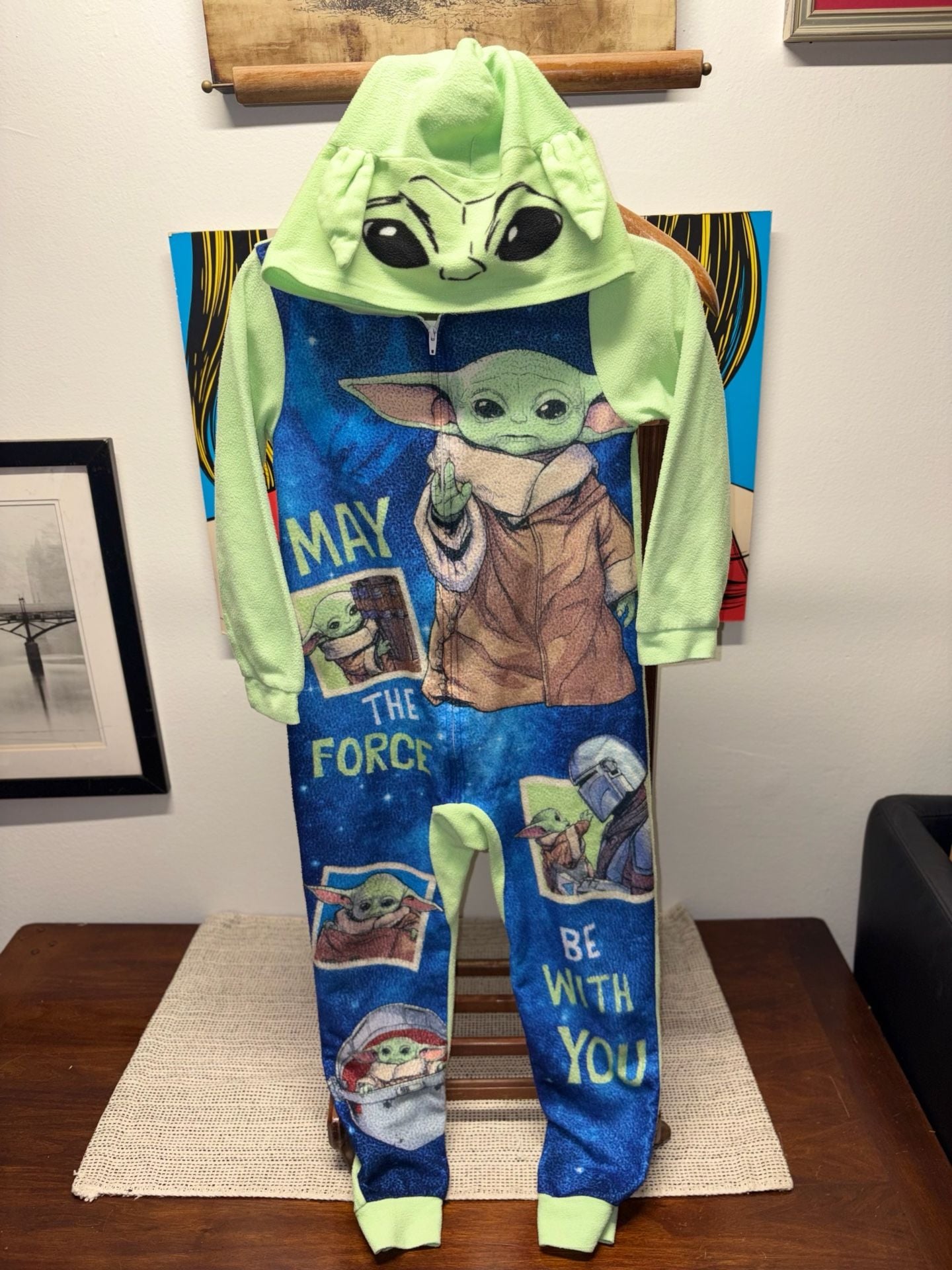 Star Wars The Mandalorian Grogu Pajamas Size 8 Hooded Sleeper 2