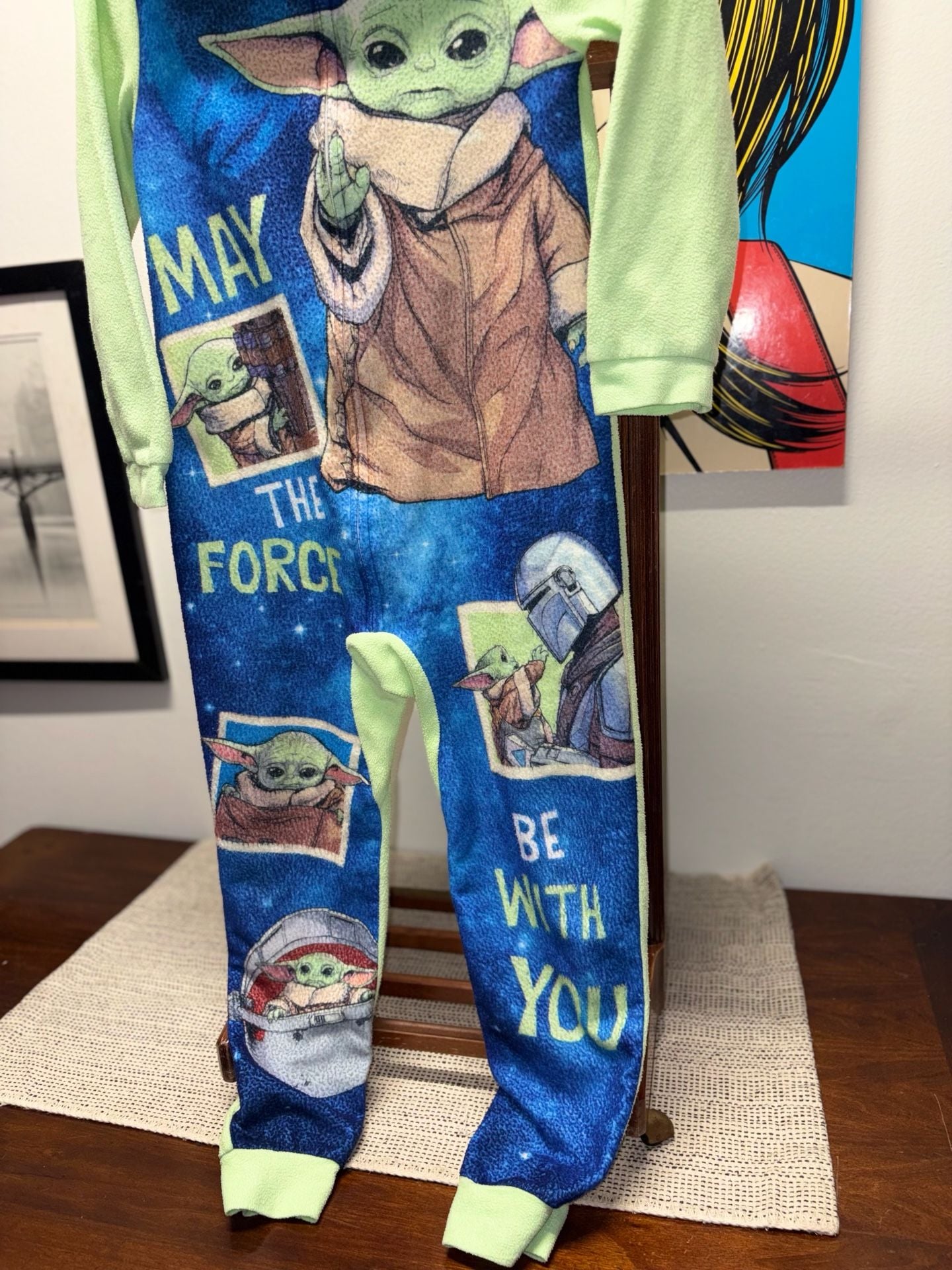 Star Wars The Mandalorian Grogu Pajamas Size 8 Hooded Sleeper 5