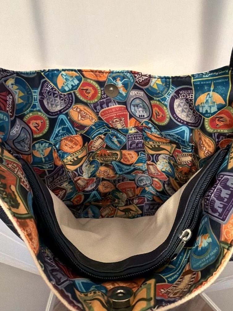 Disney Walt Disney World Parks Discover The Magic Canvas Tote Bag Patches 5