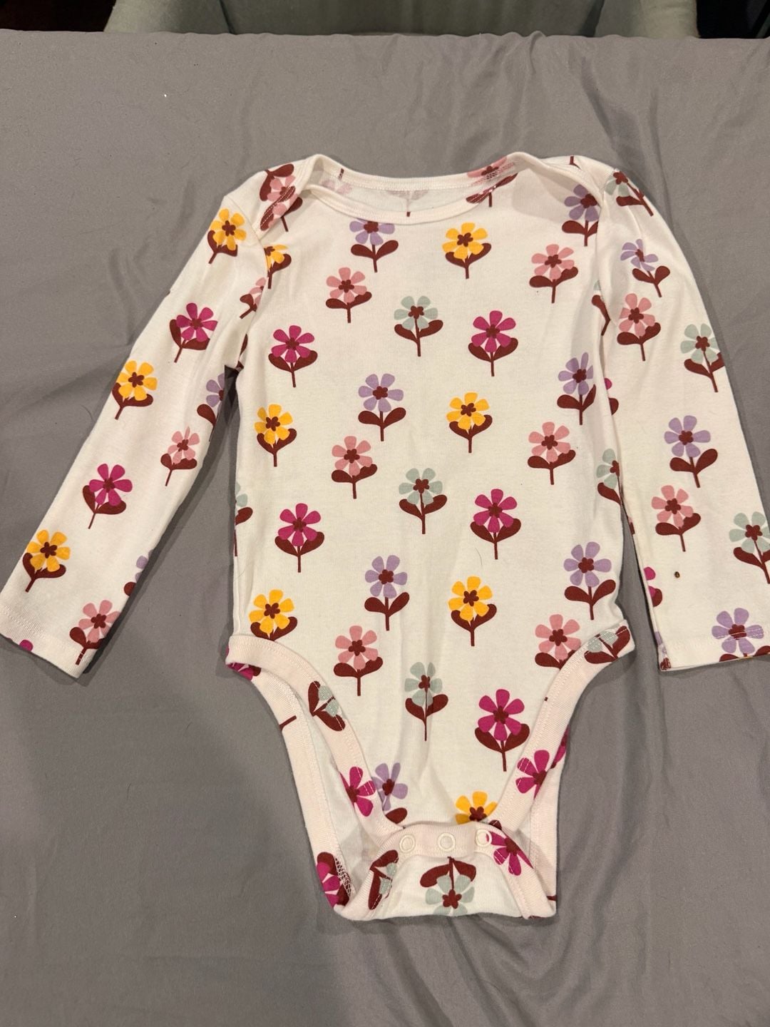 Jumping Beans Bodysuit Size 24M Floral Print 2