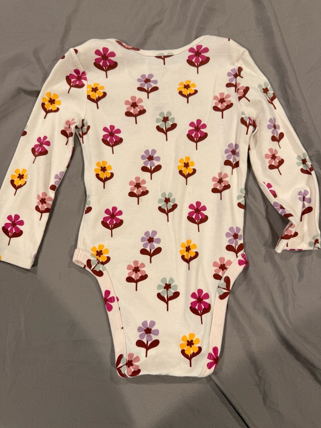 Jumping Beans Bodysuit Size 24M Floral Print 4