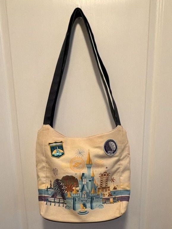 Disney Walt Disney World Parks Discover The Magic Canvas Tote Bag Patches 2