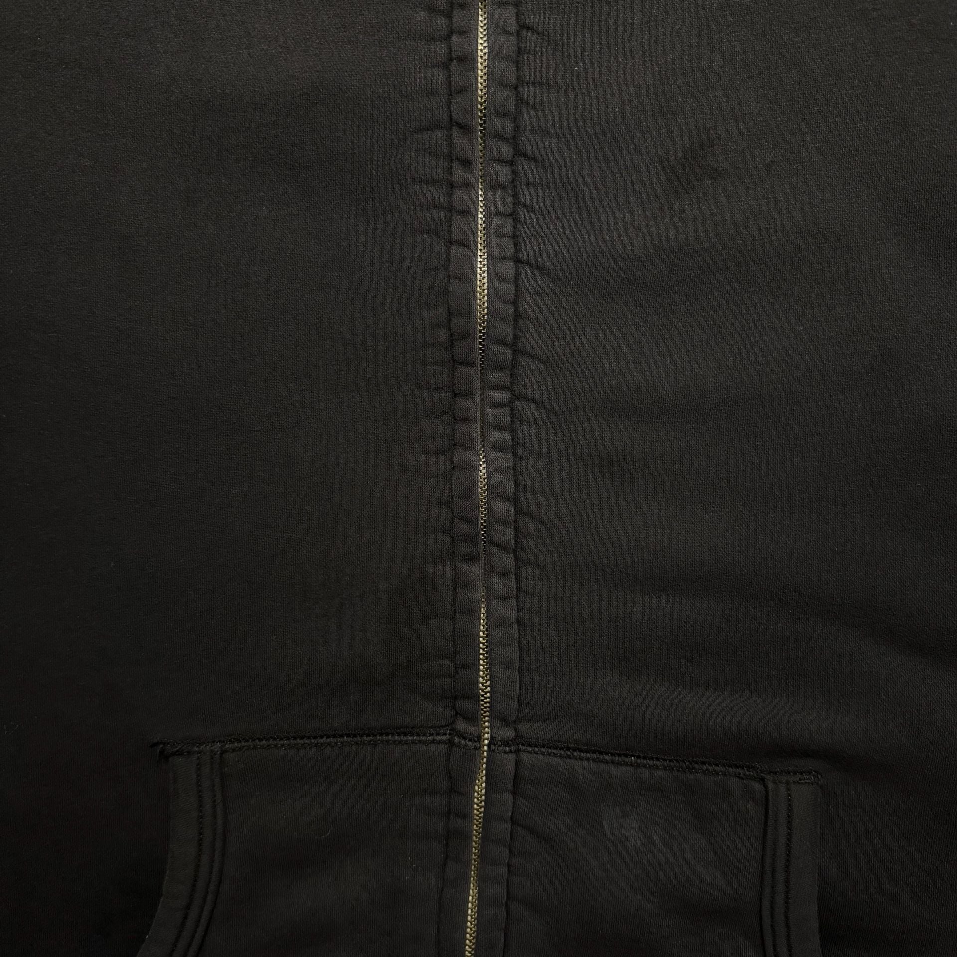 Old Navy XXL Heavyweight Sherpa Lined Zip Hoodie Black Faded Grunge 8