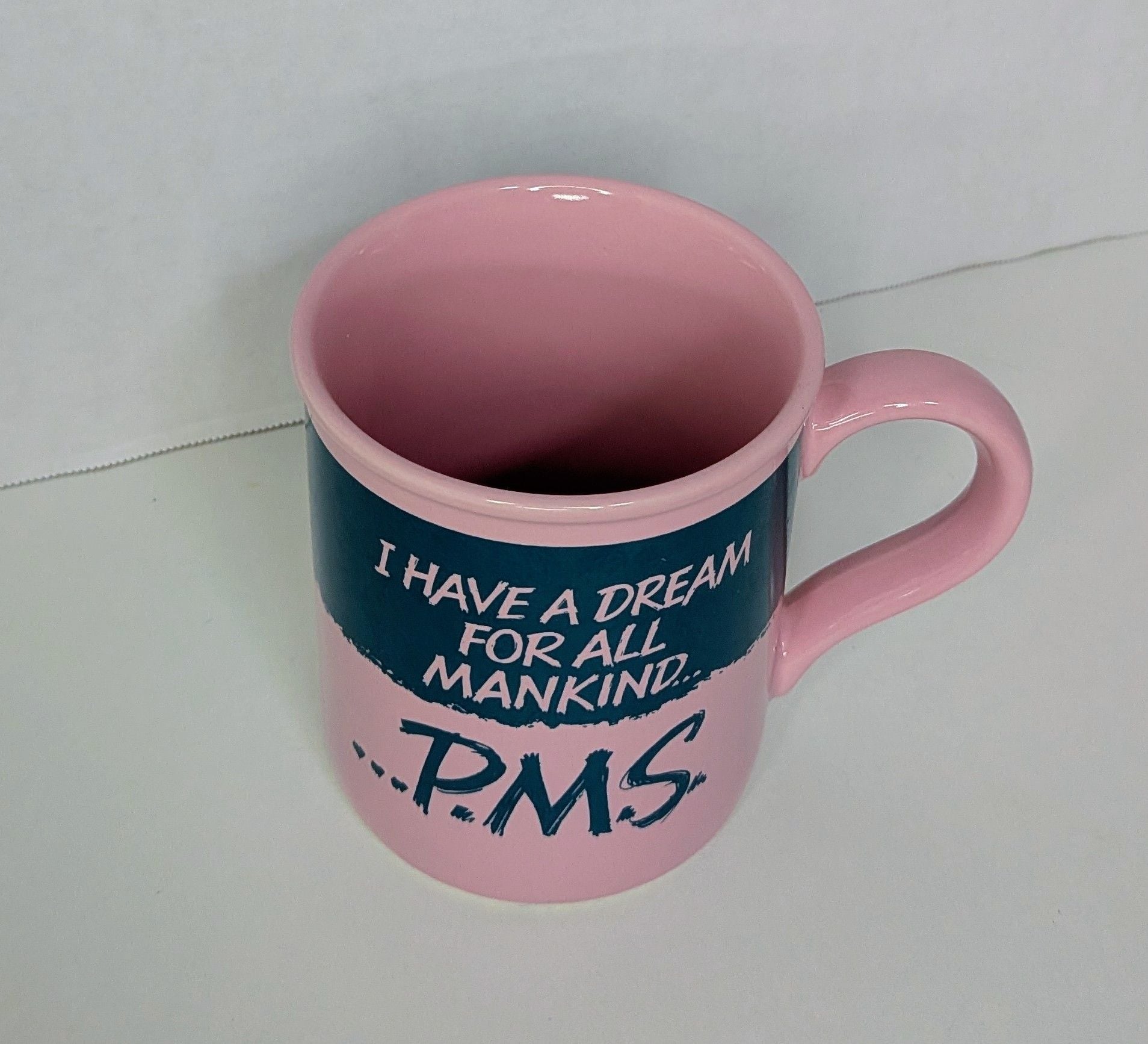Carlton Cards Vintage PMS Coffee Mug Pink Stoneware Novelty Humorous Cup 5