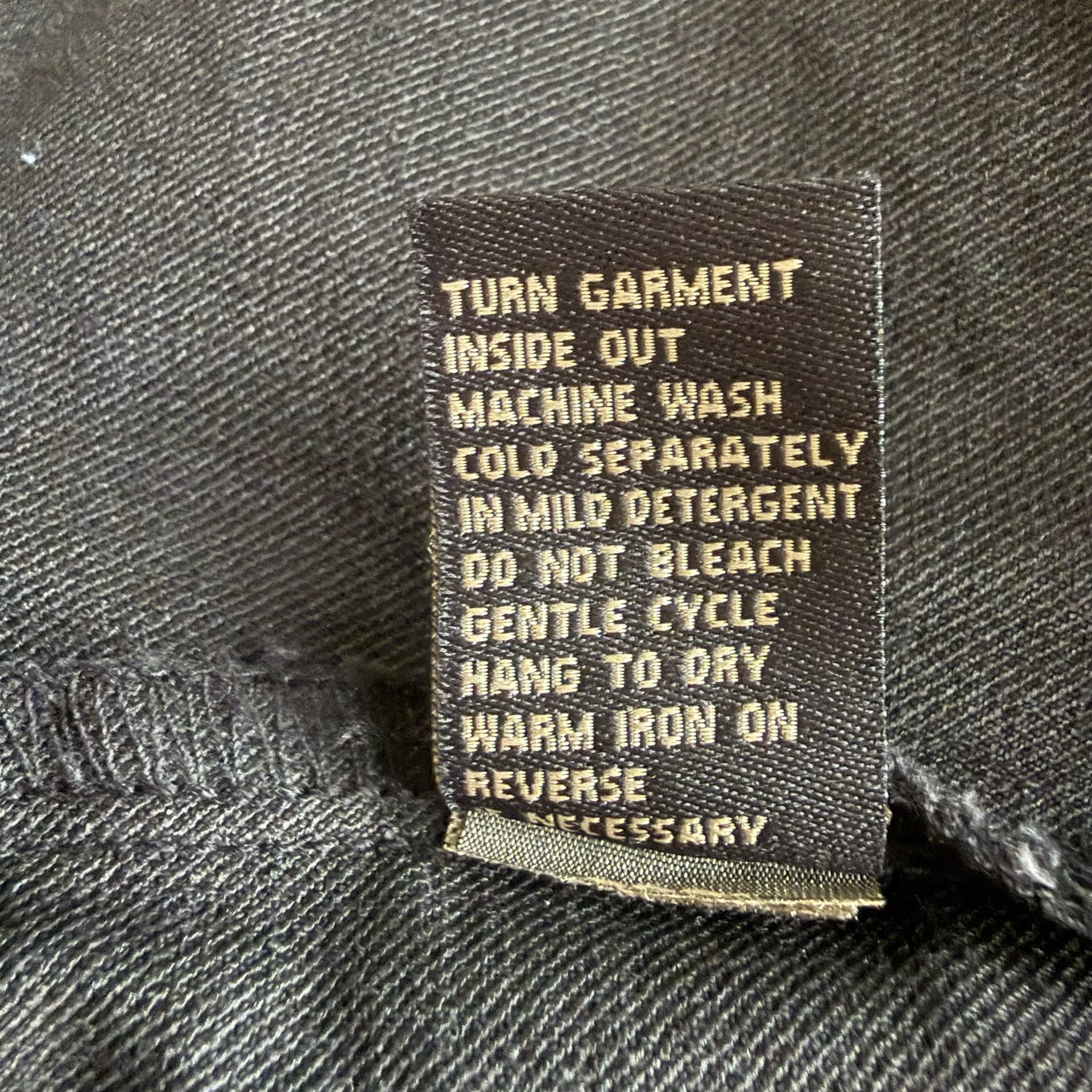 DG2 by Diane Gilman Black Denim Jacket Peplum Ruffle Hem medium 8