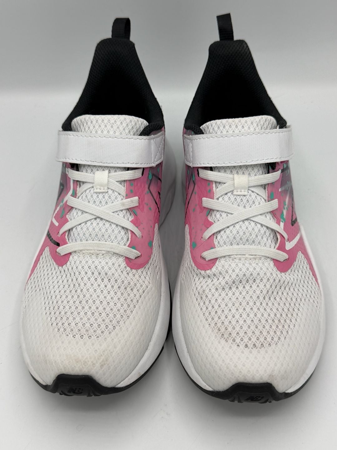 New Balance YTRAVFP2 Big Kids 5.5 White Pink Teal Strap Athletic Sneakers 3