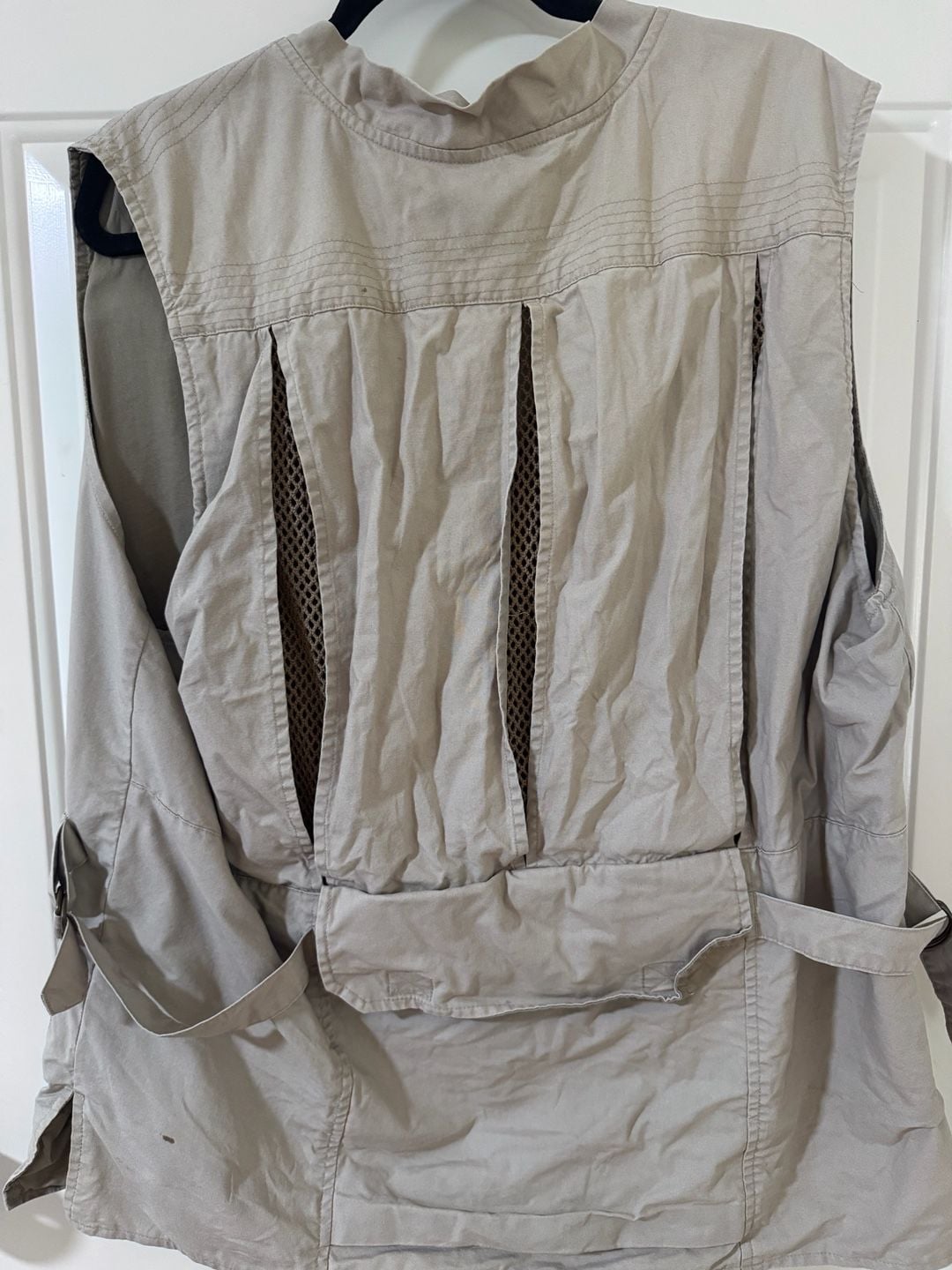 Cabela's Safari Series Vest Size L Reg Beige Cotton Utility Fishing 4