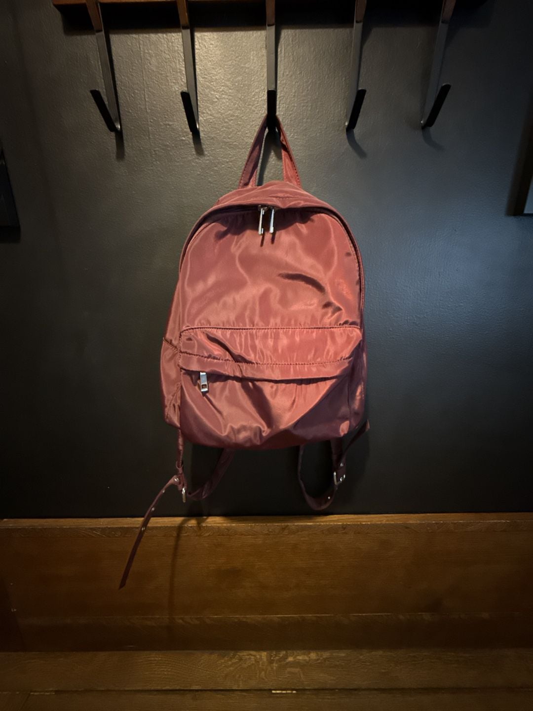 Forever 21 Nylon Mini Backpack Mauve Pink 2
