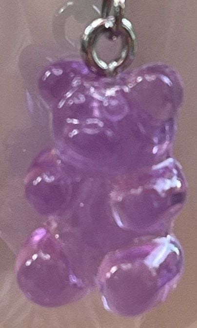 🧸 Lavender Gummy Bear Dangle Earrings 3
